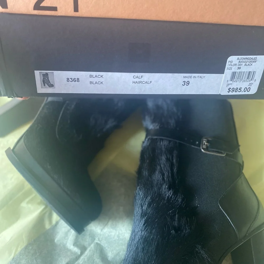N°21 Alessandro Dell'Acqua Italian Luxury Haircalf Platform Boots